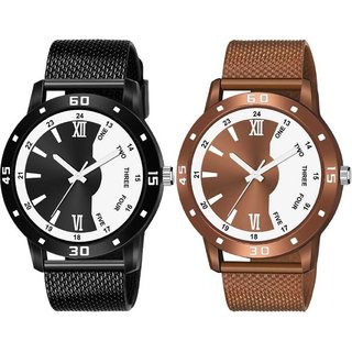                       HRV Men's Round Dial Multi Strap Analog Watch                                              