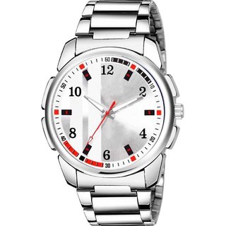                       HRV Men's Round Dial Silver Strap Analog Watch                                              