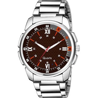                      HRV Men's Round Dial Silver Strap Analog Watch                                              