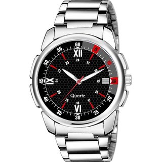                       HRV Men's Round Dial Silver Strap Analog Watch                                              