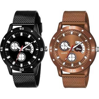                       HRV Men's Round Dial Multi Strap Analog Watch                                              