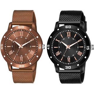                       HRV Men's Round Dial Multi Strap Analog Watch                                              