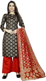 BLANCORA Women's Brocade Self Design Unstitched Salwar Suit Dress Material