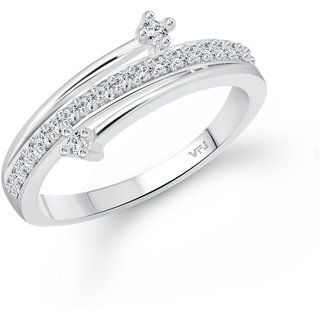                       Vighnaharta  Beauty Craft (CZ) Rhodium  Ring                                              