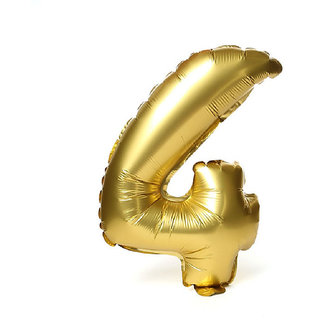                       Hippity Hop Numbers Foil Balloon 16 Inch 4 Number Pack of one Unit Gold                                              