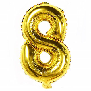                       Hippity Hop Numbers Foil Balloon 32 Inch 8 Number Pack of one Unit Gold                                              