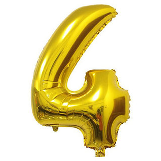                       Hippity Hop Numbers Foil Balloon 40' Inch 4 Number Pack of one Unit Gold                                              