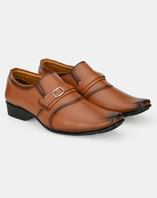 Kwiclo Men's Formal Slip-On Shoe Tan