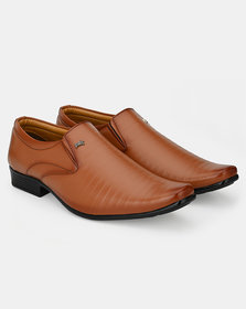 Kwiclo Men's Formal Slip-On Shoe Tan