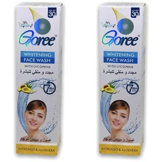                       Goree Whitening With lycopene Face wash 70ml (Pack Of 2)                                              