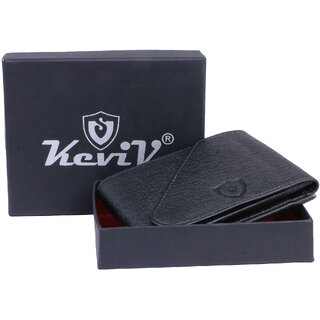                       Keviv Mens Artificial Leather Wallet with button lock                                              