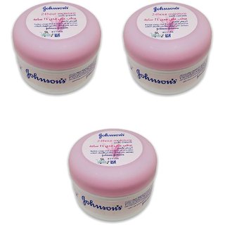 Johnson's 24hour Moisture Soft Cream - 200ml (Pack Of 3, 200ml Each)
