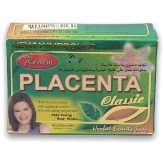                       Renew Placenta Classic With Double-Acting-Anti Aging  Skin Whitening Soap 135g                                              