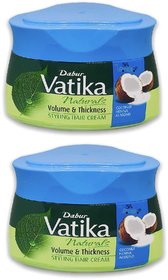 Dabur Vatika Tropical Coconut VolumeThickness For WeakLimp Hair Cream 140ml (Pack Of 2, 140ml Each)