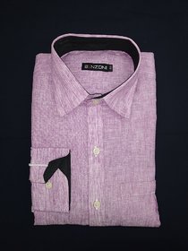 Benzoni men solid formal Purple shirt