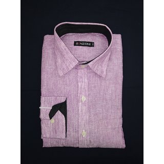                       Benzoni men solid formal Purple shirt                                              