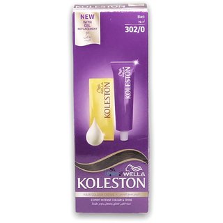                       Wella Koleston Color Cream Tube, 302/0 Natural Black, 60ml                                              