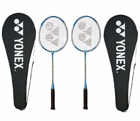 Yonex GR 303 Aluminium Blend Badminton Racquet with Full Cover (Blue), Pack of 2PC
