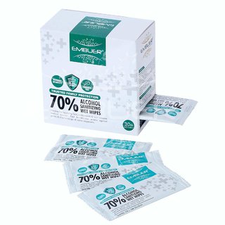Embuer Disinfectant Sanitizing Wipes for Skin Surface, Original 30 Sachet Safe on...
