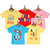 STYLE VALLEY Combo Kids Baby Boy  Baby Girls Printed Round Neck Multicolor T Shirt (Pack of 5)