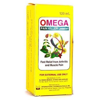                       Omegaa Pain Killer Liniment For Arthritis  Muscle 120ml (Pack Of 2, 120ml Each)                                              