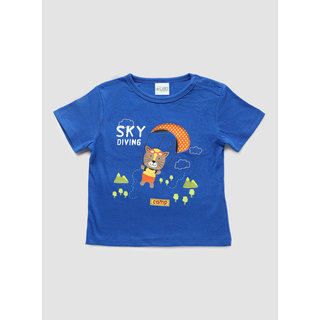                       drLeo Royal Blue T-Shirt- Sky Diving                                              