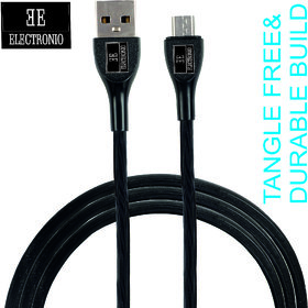 Electronio Unbreakable Tough Fast Charging Type C Cable for Android Devices (1 Meter, Black)