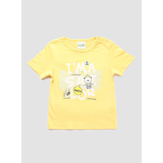                       drLeo Cotton Lemon Yellow T-Shirt- I'm a Sailor Print                                              