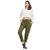 Queenley Soft Pants  Olive Green Combeded Cotton  Pants