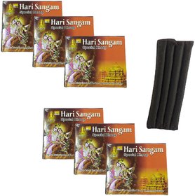 Adhvik Pack of 6 (16 Dhoop Sticks per pack) Hari Sangam Scented fragrances Special DhoopBatti Incense Dhoopsticks