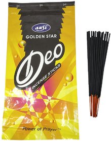 Adhvik Zipper Pack of 1 (140 Gram) Golden star Deo Scented More Premium Incense Sticks Agarbattis for home Worship
