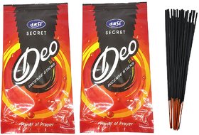Adhvik Zipper Pack of 2 (140 Gram) Secret Deo Scented More Premium Incense Sticks Agarbattis for home Worship
