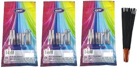 Adhvik Zipper Pack of 3 (140 Gram) Murli Scented More Premium Incense Sticks Agarbattis for home Worship