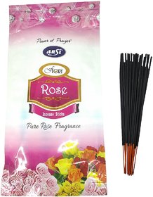 Adhvik Zipper Pack of 1 (140 Gram) Pure Rose Fragrance Scented More Premium Incense Sticks Agarbattis
