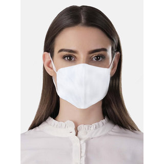 Branded 100 Pure soft cotton Face Mask with 5 layer protection, pack of 5 (  Ear Loop + Adjuster + Nose clip)
