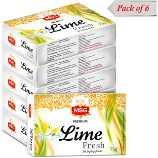 MSG Lime Fresh Soap Pack of 6