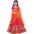 Kaaludii Girls Lehenga Choli Party Wear, Ethnic Wear Embroidered Ghagra, Choli, Dupatta Set Semi Stiched (Pink)