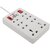Multi Pin White Extension Board (2 m, 7 Socket , 7 Switches)