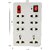Multi Pin White Extension Board (2 m, 7 Socket , 7 Switches)