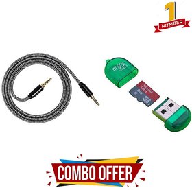 2 meter aux cable with usb card reader dmd