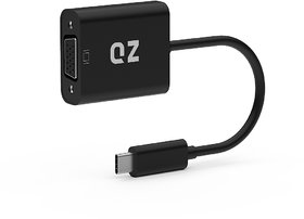 QZ USB 3.1 Type C to VGA Converter Adapter, 1920x1200 @60Hz compatible with DP Alt Mode devices only)