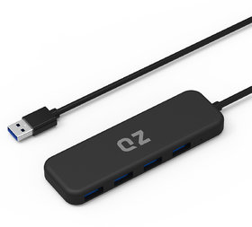 QZ USB 3.1 Hub, 4 Port, 1.3 ft Built-in Cable, for Laptop high Speed