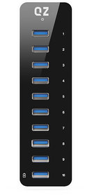 QZ USB 3.1 10 Port Hub, 12V 5A 60W Power