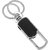 Rotating Hook Locking Black Silver Metal Keychain with Bottle Opener for Car Bike Men Women Keyring Key Chain