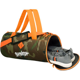 Baywatch Army Printed Unisex Gym Bags for Men -with Shoe Compartment