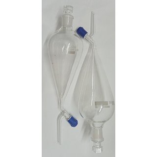 LABOGENS BOROSILICATE GLASS SEPRATING FUNNEL WITH STOPPER 250ML(PACK OF 2 PCS LABOGENS BOROSILICATE GLASS SEPRATING FUNNEL WITH STOPPER 250ML(PACK OF 2 PCS