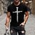 Stylogue Black Printed Half Sleeves Round Neck T-Shirt For Men