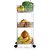 Solomon Premium Quality Stainless Steel 3 Layer Space Saving Revolving Vegetable and Fruit Trolley