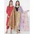 Get Wrapped Gold Border & a Digital Printed Dupattas Combo for Women - Combo Pack of 2