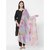 Get Wrapped Gold Border & a Digital Printed Dupattas Combo for Women - Combo Pack of 2